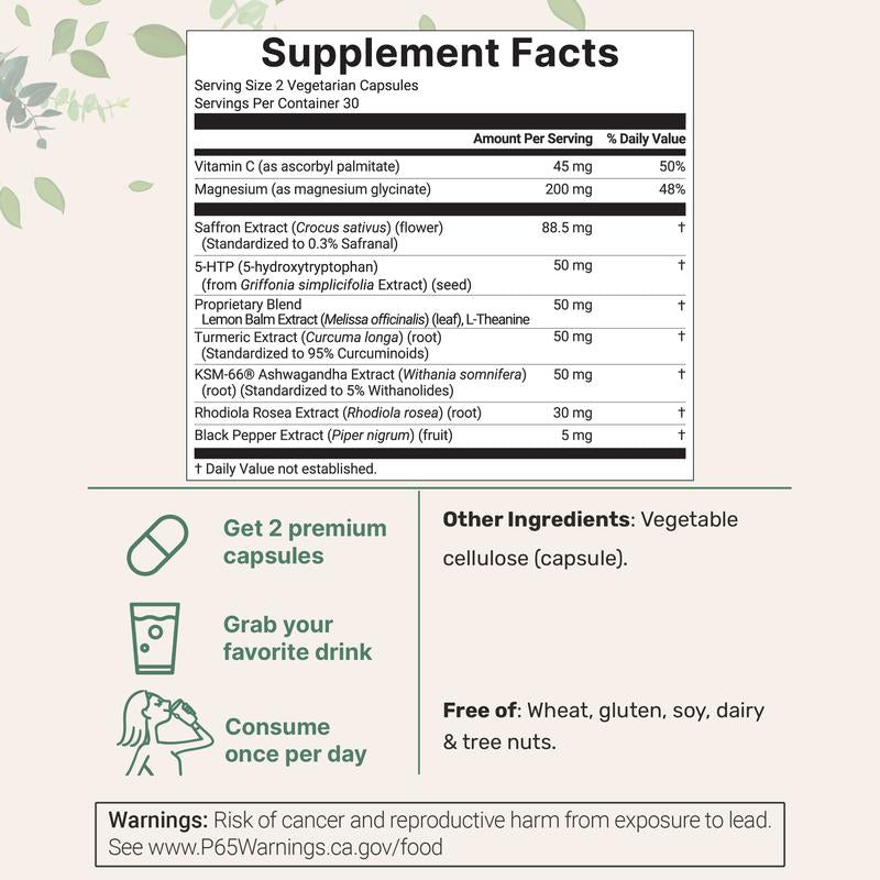 Wileva Saffron+ Advanced For Calmer Moods, Clearer Thoughts & More Balanced Days