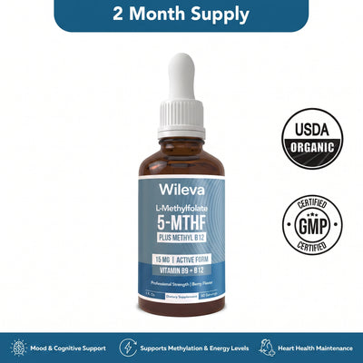 Wileva 5-MTHF + Methyl B12. Clear Your Mind. Find Your Focus. Feel Like You Again.