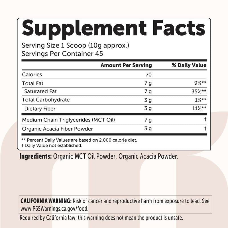 Organic MCT Oil Powder
