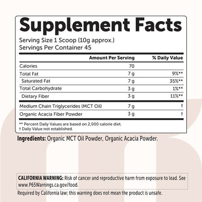 Organic MCT Oil Powder