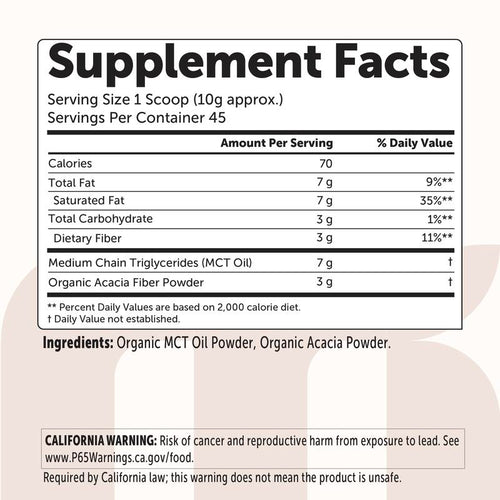 Organic MCT Oil Powder